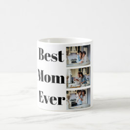 Caneca De Café Melhor Colagem de Fotos do Dia de as mães 3 da Mãe
