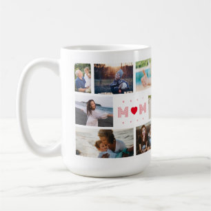 Caneca De Café Melhor Colagem de Fotos do Dia de as mães 8 da Mãe