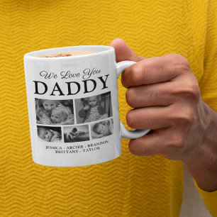 Caneca De Café Melhor Colagem de Fotos do Pai