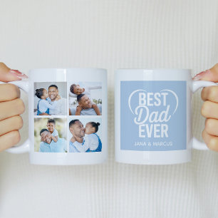 Caneca De Café Melhor Colagem de Fotos do Pai Nunca