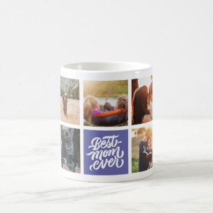 Caneca De Café Melhor Colagem de Fotos Personalizada da Mãe
