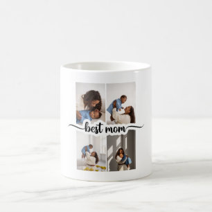Caneca De Café Melhor Colagem de Fotos Personalizada da Mãe 4