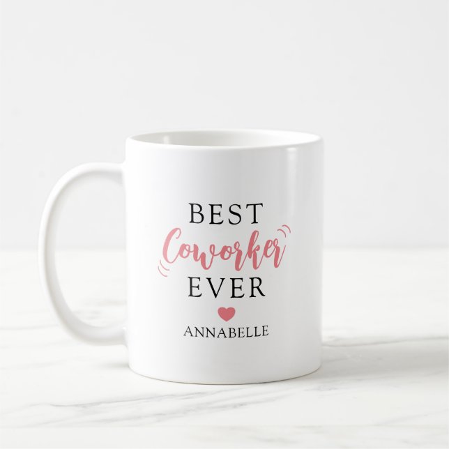 Caneca De Café Melhor Colega de Trabalho Personalizado (Esquerda)