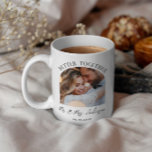 Caneca De Café Melhor combinação de fotos de arpão presente de ca<br><div class="desc">Melhor juntos o anúncio de casamento de fotos de arco e a caneca de presente. Design preto e branco monocromático moderno.</div>