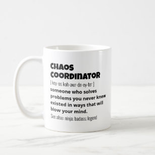 Caneca De Café Melhor Definição do Coordenador de Caos Engraçado
