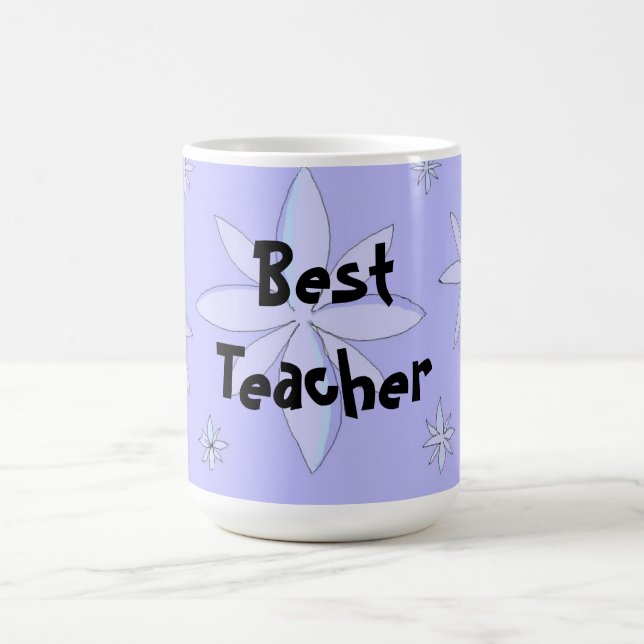 Caneca De Café Melhor Design de Floco de Neve para Professor (Centro)