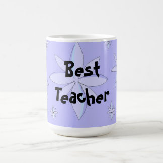 Caneca De Café Melhor Design de Floco de Neve para Professor