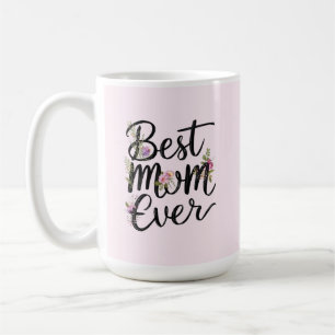 Caneca De Café Melhor design floral de mãe de todos os tempos