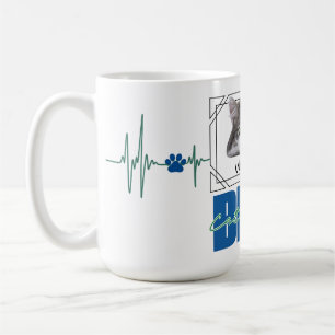 Caneca De Café Melhor design moderno de batimento cardíaco do pai