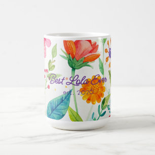 Caneca De Café Melhor Dia das Mães Lola Floral Brilhante 