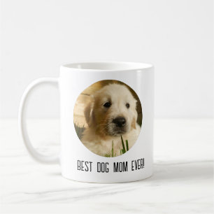 Caneca De Café Melhor Dia de as mães Cachorro Mãe Alguma Foto