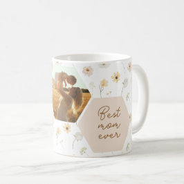 Caneca De Café Melhor Dia de as mães de Fotografia de Flor Selvag