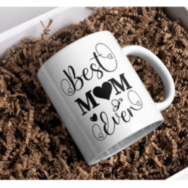 Caneca De Café Melhor Dia de as mães de Script de Tipografia Cômi