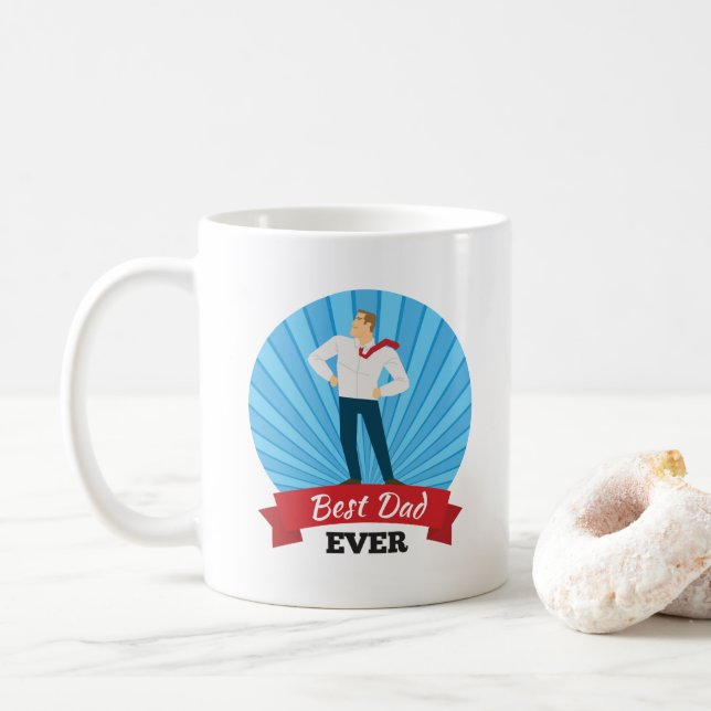 Caneca De Café Melhor Dia de os pais Nunca Feliz | Café Mug (Com Donut)