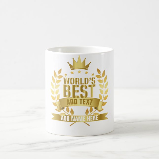 Caneca De Café Melhor do Mundo Qualquer Um Ouro 5 Estrelas (Centro)