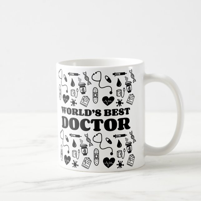 Caneca De Café Melhor Doutor Mug do Mundo (Direita)