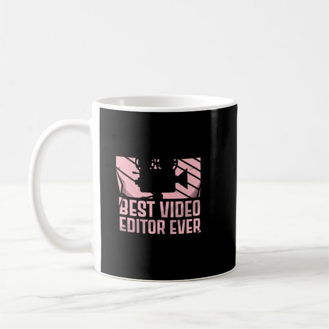 Caneca De Café Melhor Editor De Vídeo Edição De Filmes Ever34 (Esquerda)