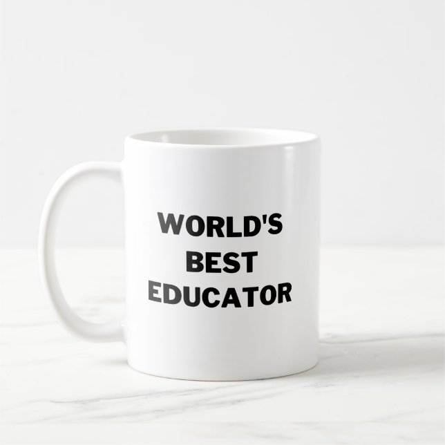 Caneca De Café Melhor Educador do Mundo (Esquerda)