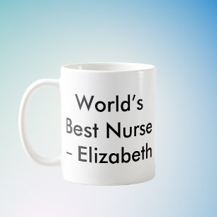 Caneca De Café Melhor Enfermeira do Mundo - Nome Personalizado