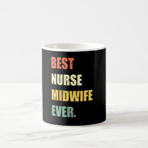 Caneca De Café Melhor Enfermeira Parteira de Sempre Vintage
