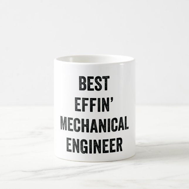 Caneca De Café Melhor Engenheiro Mecânico da Vida (Centro)