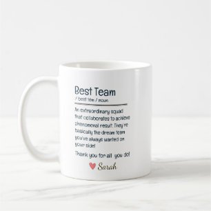 Caneca De Café Melhor Equipe - Apreciação Personalizada