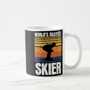 Caneca De Café Melhor Esquiador do Mundo Retro Vintage Amante de