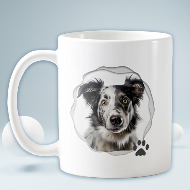 Caneca De Café Melhor Foto Da Mãe De Cão (Modern unique best dog mum mug by Kinda Cute by Patricia Alvarez)