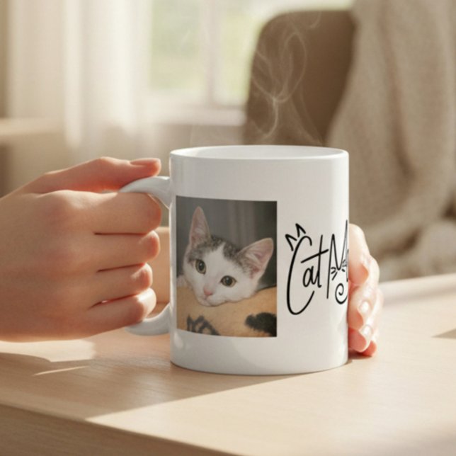 Caneca De Café Melhor Foto Da Mãe De Cat (Criador carregado)