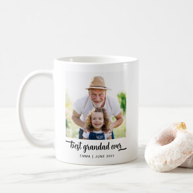 Caneca De Café Melhor Foto de Avô de Sempre (Com Donut)