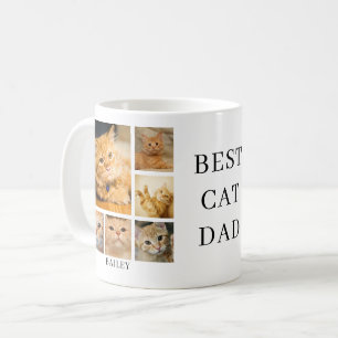 Caneca De Café Melhor Foto de Papai de Gato Personalizada