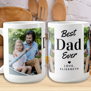 Caneca De Café Melhor Foto Personalizada 2 do Dia de os pais Nunc