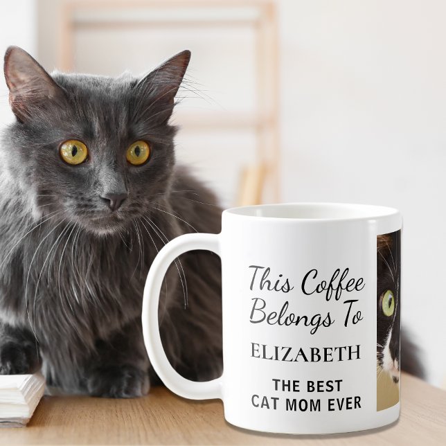 Caneca De Café Melhor Foto Personalizada Da Cat Mãe (Criador carregado)