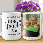 Caneca De Café Melhor Foto Personalizada Pet Personalizada Da Avó<br><div class="desc">A melhor avó de cachorro do mundo... Surpreenda sua vovó de cachorro favorita neste Dia de as mães, Natal ou aniversário dela com esta super fofinha caneca personalizada. Personalize esta caneca de vovó com a foto favorita do seu cachorro e o nome. presente de excelente do cão. COPYRIGHT © 2022...</div>