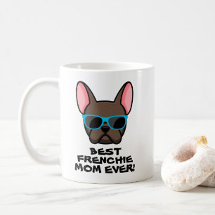 Caneca De Café Melhor Frenchie Mãe Dia de as mães Brown Frenchie