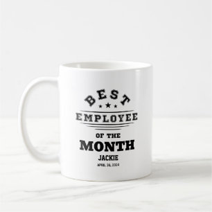Caneca De Café Melhor Funcionário Personalizado Do Prêmio De Trab