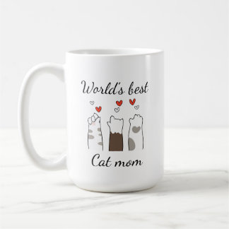 Caneca De Café Melhor gata mãe do mundo personalizado