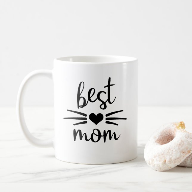 Caneca De Café Melhor Gatinho de Cat Mãe (Com Donut)