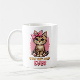 Caneca De Café Melhor Gato Mãe De Sempre, Engraçada Mãe De Gato