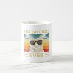 Caneca De Café Melhor Gato Tio Alguma Vez Vintage Retro Cat Pai P