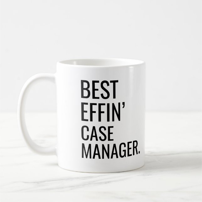 Caneca De Café Melhor Gerente de Casos do Effin (Esquerda)