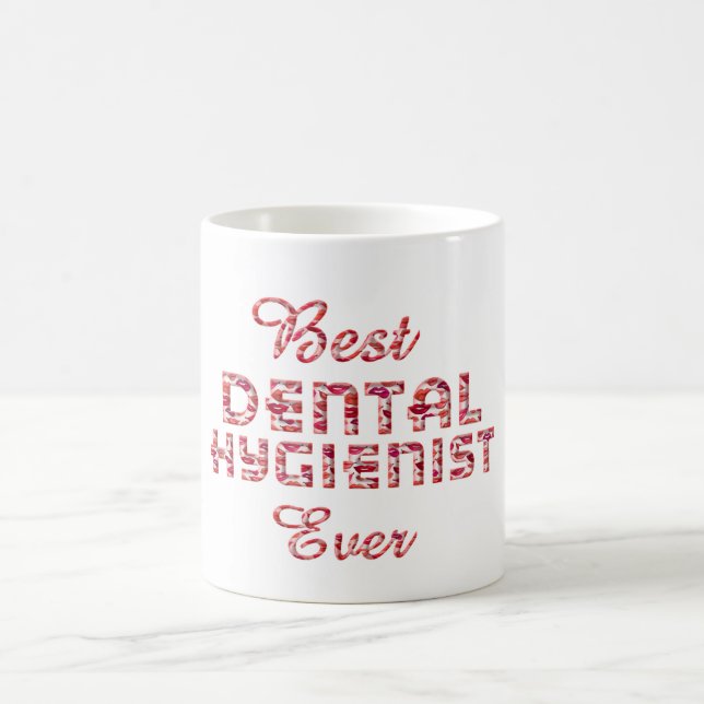 Caneca De Café Melhor Higienista Dental Lábios Típica (Centro)