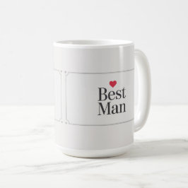 Caneca De Café Melhor Homem Red Heart Classic Mug