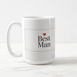 Caneca De Café Melhor Homem Red Heart Classic Mug