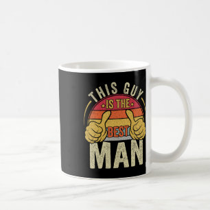 Caneca De Café Melhor Homem Retro Casamento Padrinhos Noiva Engra