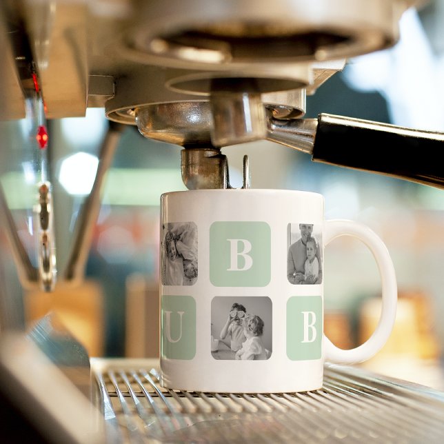 Caneca De Café Melhor Hubby de Imagem de Colagem Moderna - Presen (Criador carregado)