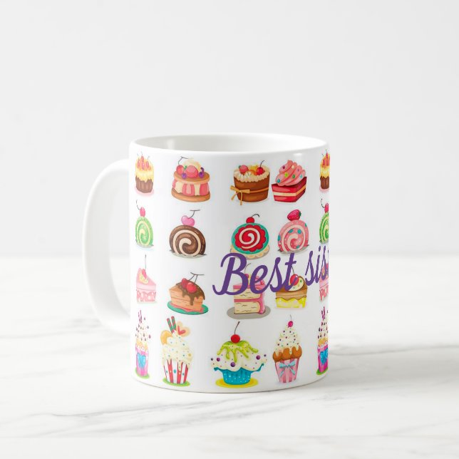 Caneca De Café Melhor irmã (Frente Esquerda)