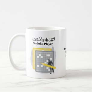 Caneca De Café Melhor Jogador Sudoku do Mundo Personalizado