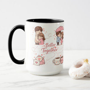 Caneca de Café Melhor Juntos – Presente Romântico