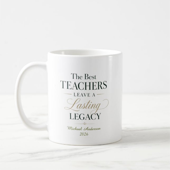 Caneca De Café Melhor Legado de Professor (Esquerda)